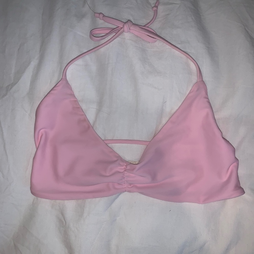 Pink bikini top